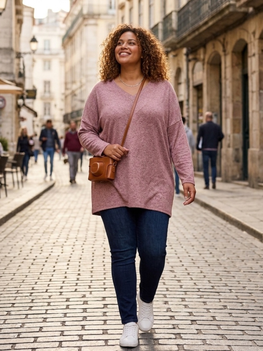 NWT Wasabi Concept Oversized Pink Mauve V-Neck Dolman Tunic Cloud Soft 1X 20 22
